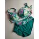 Zöld alapon, virágos bikini