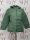 Steppelt, mohazöld színű kapucnis kabát