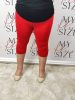 Tűzpiros színű 3/4-es leggings