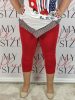 Bordós piros 3/4-es leggings